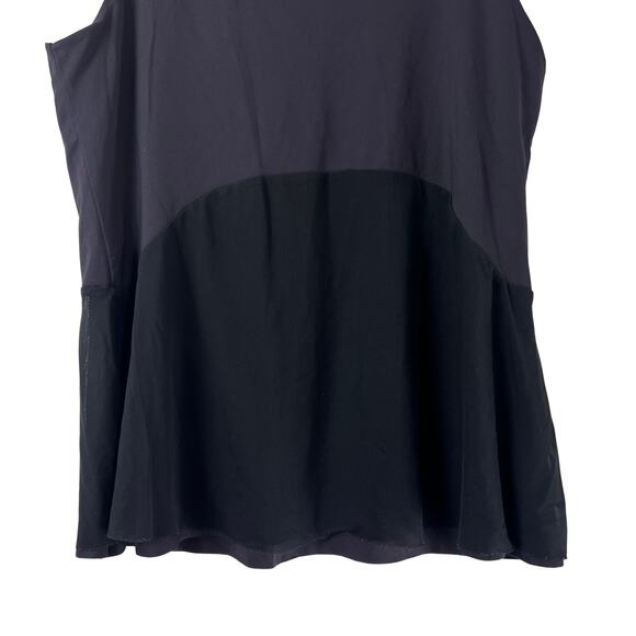 NEW Denise Cronwall Sleeveless Tennis Golf Top Navy Mesh Hem Women’s Large - Picture 5 of 7